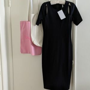 Fabletics Women's black midi dress